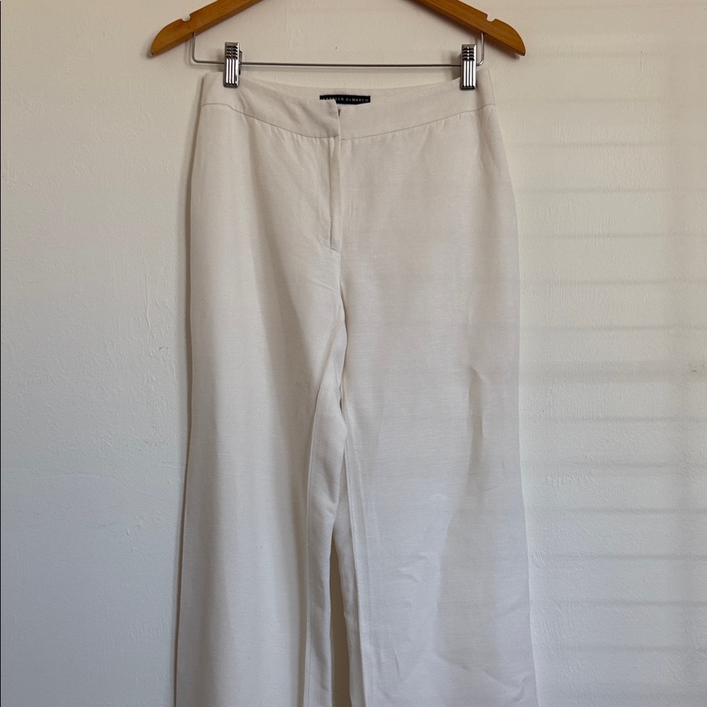 White Wide-Leg Trousers